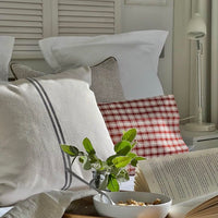 Rustic Grey Stripe Grainsack Cushion