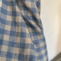 Soft Blue Checked Linen