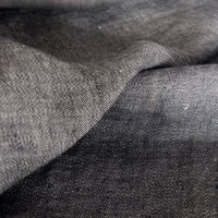 Double Width Italien Woven Linen & Hemp - 'Washed Black'