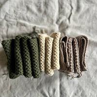 Handmade Cotton Knitted Dishcloth - Sand