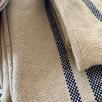 'Montblanc' Rustic Navy Stripe Linen Ovengloves