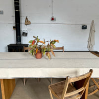 Rustic Grey Stripe Grainsack Tablecloth