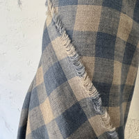 Soft Blue Checked Linen