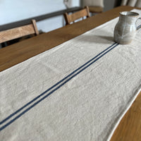 Rustic Blue Stripe Grainsack Tablerunner