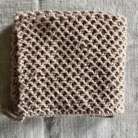 Handmade Cotton Knitted Dishcloth - Sand