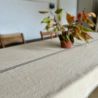 Rustic Grey Stripe Grainsack Tablecloth