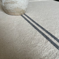 Rustic Grey Stripe Grainsack Tablecloth