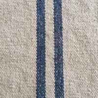 Rustic Blue Stripe Grainsack Oblong Cushion
