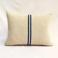 Archive | Blue Stripe Grainsack Small Oblong Cushion | 40 x 30cm
