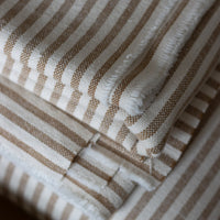 NEW 'Mariola' Recycled Cotton Stripe Bench Cushion - Caramel