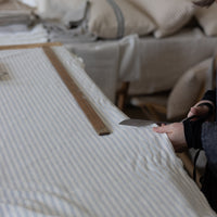 Handmade 'Mariola' Recycled Stripe Roman Blind Fabric Sample