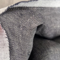 Double Width Italien Woven Linen & Hemp - 'Washed Black'