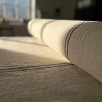 Rustic Grey Stripe Grainsack Fabric Sample