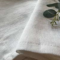 Italien Woven Linen Hemp Napkins - Soft White