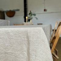 Italien Soft Woven Linen Hemp Tablecloth - Soft Natural