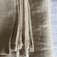 Italien Woven Linen Hemp Napkins - Soft Natural