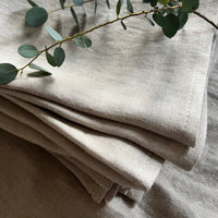 Italien Woven Linen Hemp Napkins - Soft Natural