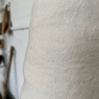 Double Width Woven Italian Linen + Hemp - 'Buttermilk'