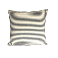 'Mariola' Recycled Stripe Grainsack Cushion Cover - Charcoal