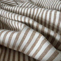 NEW 'Mariola' Recycled Cotton Stripe Bench Cushion - Caramel