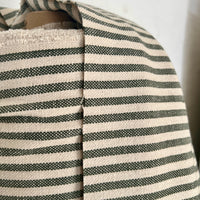 'Mariola' Recycled Striped Cotton - Green