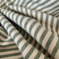 'Mariola' Recycled Striped Cotton - Green