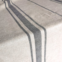 ‘Montblanc' Rustic Black Stripe Linen Cushion Cover