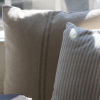Rustic Natural Stripe Grainsack Cushion