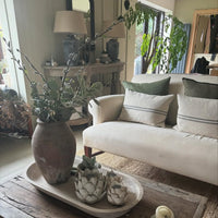 Archive | Rustic Grey Stripe Grainsack Oblong Cushion - 48 x 35cm