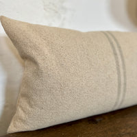 Rustic Natural Stripe Grainsack Cushion