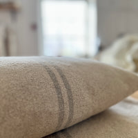 Rustic Natural Stripe Grainsack Cushion