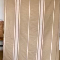Double Width 'Montblanc' Rustic White Stripe Heavy Linen - Wide Width