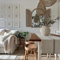 Rustic Grey Stripe Grainsack Tablerunner