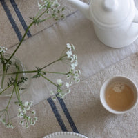 Rustic French Blue Stripe Grainsack Table Runner