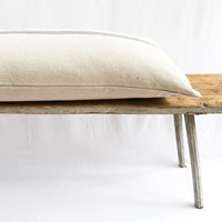 Rustic Grey Stripe Grainsack Bench Cushion