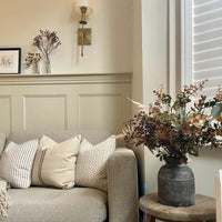 Rustic Grey Stripe Grainsack Cushion