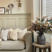 Rustic Grey Stripe Grainsack Cushion Cover