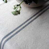 Rustic Grey Stripe Grainsack Fabric