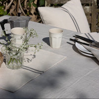 Rustic French Grey Stripe Grainsack Placemat