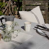 Rustic Grey Stripe Grainsack Cushion Cover