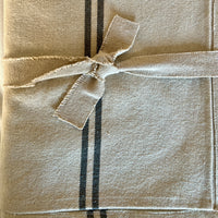 Archive | Rustic Grey Stripe Grainsack Table Cloth | 280cm x 140cm