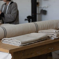 Rustic Natural Stripe Grainsack Fabric