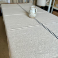 'No Waste' Rustic French Grey Stripe Grainsack Tablecloth