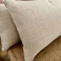 'No Waste Sale' Rustic Woven Jute Grainsack Bolster Cushion