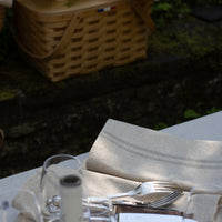 Rustic French Natural Stripe Grainsack Placemat