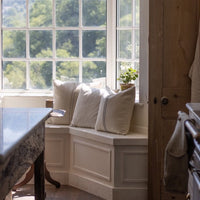 Rustic Grey Stripe Grainsack Cushion