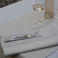 Rustic French Natural Stripe Grainsack Placemat