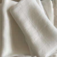 Italien Woven Linen Hemp Napkins - Soft White