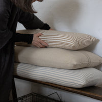 NEW 'Mariola' Recycled Cotton Stripe Bench Cushion - Sky Blue