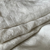 Double Width Woven Italian Linen + Hemp - 'Buttermilk'